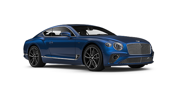 Bentley Padova Bentley GT Azure coupe in Sequin Blue paint front 34