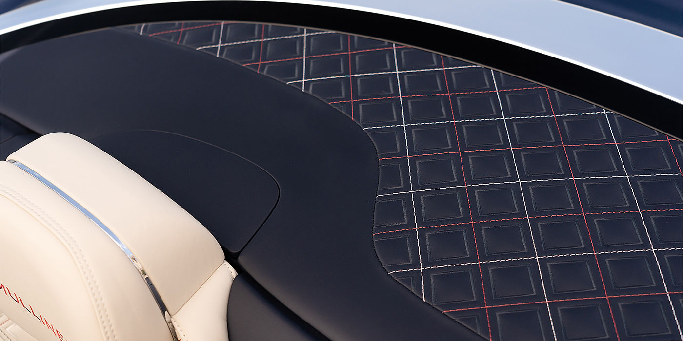 Bentley Padova Bentley Continental GTC Mulliner convertible seat and cross stitched tonneau cover